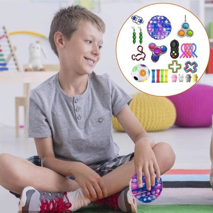 23 Pièces Jouets Sensoriels,Gadgets Anti-Stres, Sensory Toy Set pour TDAH  Autisme Les Enfants Adultes, Fidget Toys Pack Pas Cher - Cdiscount Jeux -  Jouets