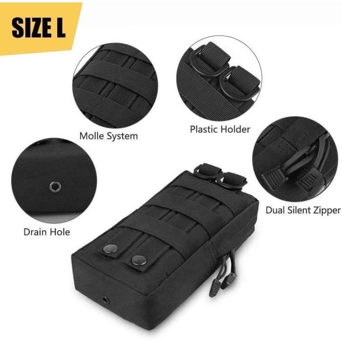 2Pcs Sac de Taille Molle Sac de Poche Tactique Pochette Molle pour Gilet Tactique Ceinture Vitesse Taille Cdiscount Bagagerie Maroquinerie