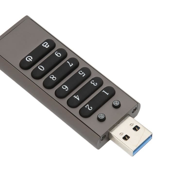 GOTOTOP Clé USB sécurisée cryptée Clé USB cryptée Bouton crypté sécurisé  USB3.1 100MByet/s Clé USB à mot de passe pour - Cdiscount Informatique