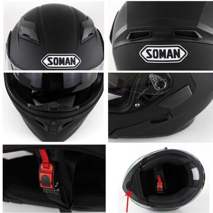 Casque Moto Modulable DYOYO | Homologué ECE | Bluetooth Intégré | Double Visière Anti-buée | Tailles 54-63cm