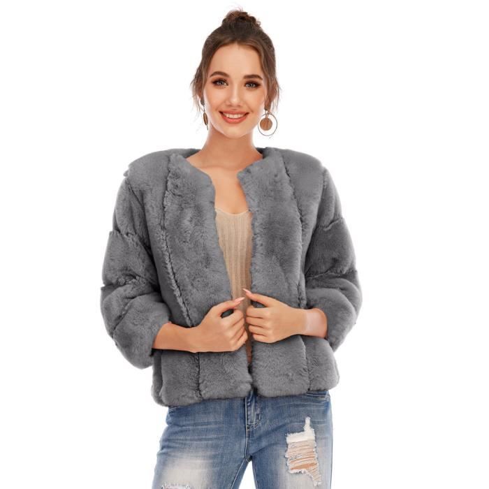 Manteau court sales fourrure
