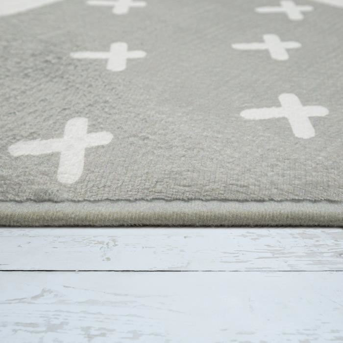 Tapis enfant Safari antidérapant gris Tapis de jeu Tapis de
