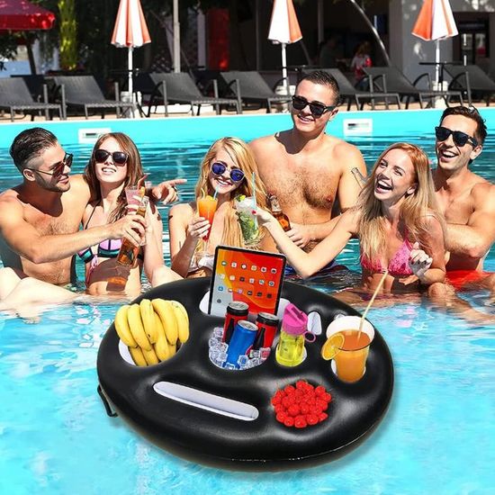 Porte Gobelet Piscine Accessoire Plage 6 Porte-Gobelets Flottants - Pour Piscine, Bain - Designs