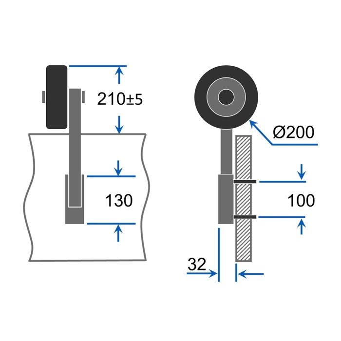 Roues De Halage Pour Bateau – Paire, Charge 150 Kg, Pneus 25 Cm, Acier Inox, Pour Bateaux Pneumatiques