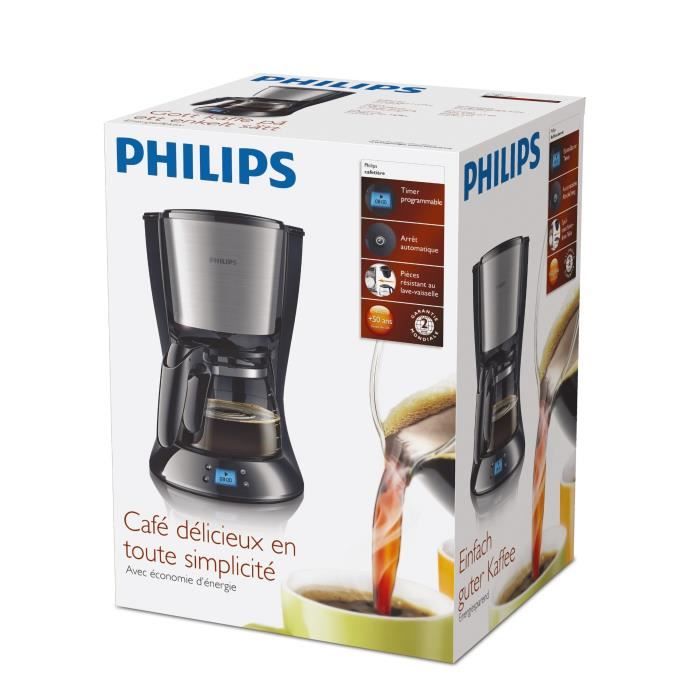 Cafetière filtre Philips Daily Collection HD7462/23 1000 W Noir