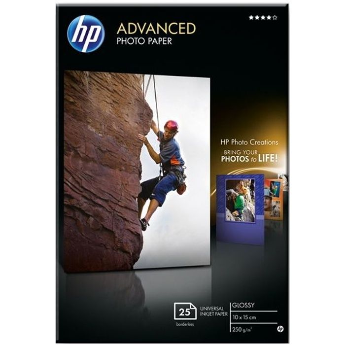 HP HP Paper PhotoAdv Glossy 10x15 bdl 25sh - vue 6