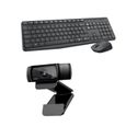 LOGITECH - Pack clavier souris sans fil MK235 + webcam high C920-0