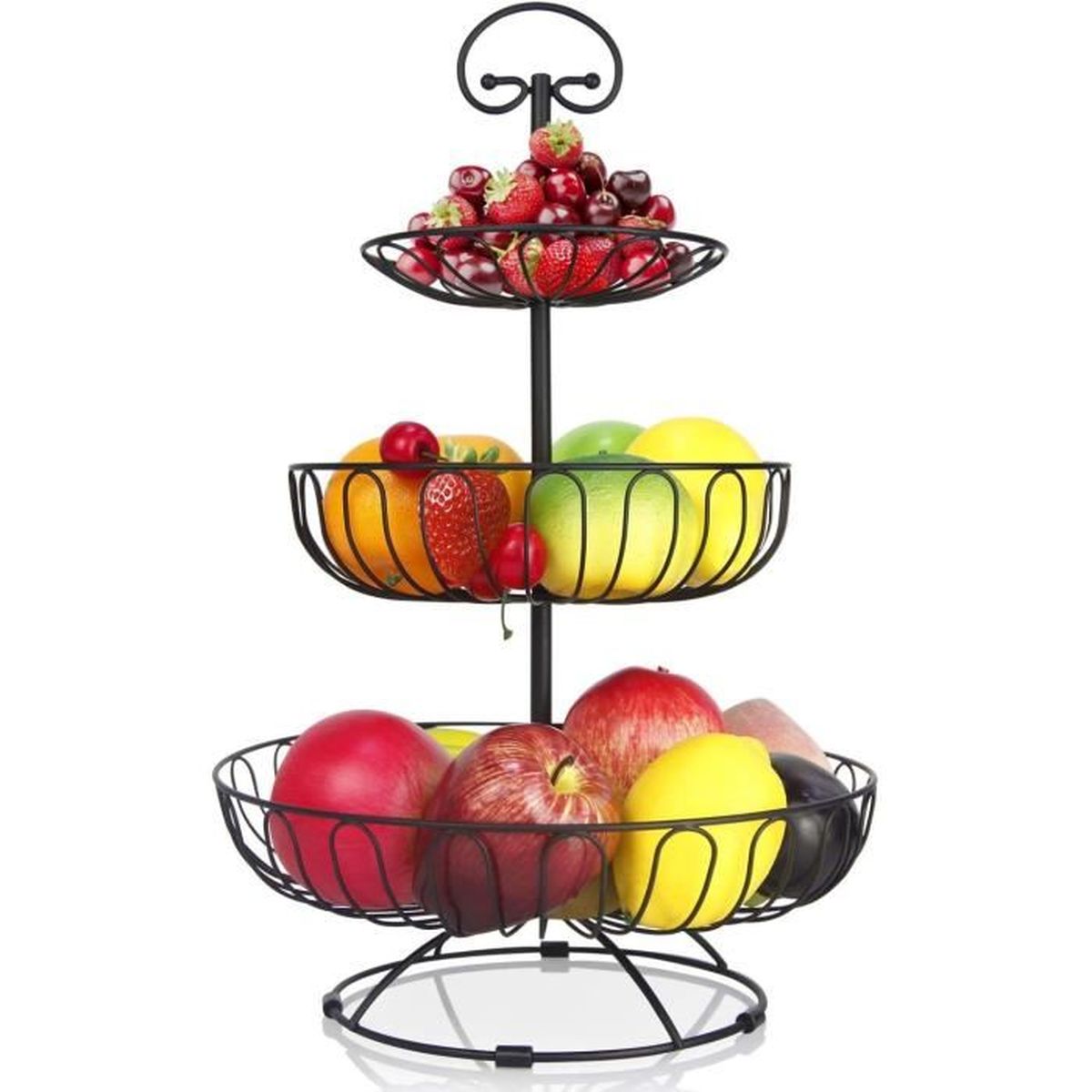 métal 38,1 cm présentoir de fruits Corbeille à fruits déco Circle Argenté métal 38,1 cm présentoir de fruits Corbeille à fruits déco Circle Argenté