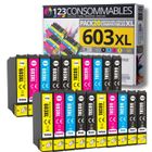Cartouches d'encre 603XL - Pack de 20 - Compatible Epson XP-2100 XP-2155 XP-3 - 123CONSOMMABLES