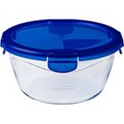 Boîte ronde avec couvercle - PYREX - 1451034 - 20 cm - 1,6 L - Cook & Go - Base en verre borosilicate