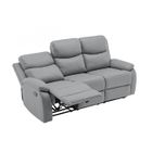 MOBILIER DECO OVAR - Canapé 3 places relax en tissu gris foncé