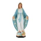 SCRAPCOOKING PARTY Statue Vierge Marie - Palais du Rosaire - Résine colorée - 50cm - Robe blanche et bleue