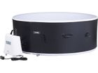 Spa gonflable en PVC Antibes semi rigide - 4 places - noir / Blanc - HABITAT ET JARDIN