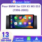 JUNSUN Autoradio Android 13 2Go+64Go pour BMW 5er E39 X5 M5 E53(1996-2003)avec Carplay GPS WiFi USB SD Bluetooth Android Auto