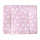 Matelas à Langer Doux ROBA - Kleine Wolke blau - Nuage Rose imprimé - 85x75 cm - Revêtu PU