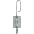 ZOLUX Verrou baionnette - Zingue blanc - Acier zingué - 14x250mm - H90xL60xEp1.6mm - En applique