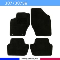 Tapis de voiture - Sur Mesure pour Peugeot 307 / 307 SW - 4 pièces - Noir