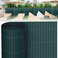 Canisse en PVC pour jardin, balcon ou terrasse - LOSPITCH - Vert - 120x700 - Double face occultant