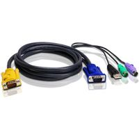 ATEN 2L-5302UP Câble KVM USB & PS/2 1,8m pour PC