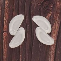 20 Paires Mini Coussinet de Nez Antidérapant Silicone pour Lunettes Soleil (Blanc Transparent)