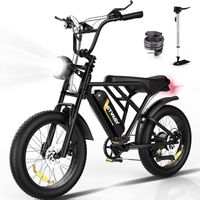 HITWAY Vélo électrique Pliable 20" Noir - Batterie 18Ah - Écran LCD - Pompe à vélo gratuite
