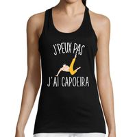 Capoeira | Désolée Je peux pas | Débardeur Femme Collection Sport Humour pour toutes les Sportives Passionnés