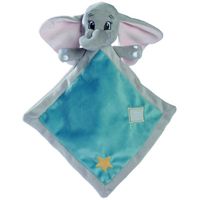 Doudou Plat Dumbo L Elephant - NICOTOY - Set Enfant Disney - Mouchoir Gris et Bleu