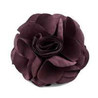 Pince à cheveux ou broche fleur en tissu 9.5cm - violet RC007096
