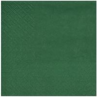 25 Serviettes en papier Cocktail vert sapin 21 x 20 cm (ouvert) REF/7641