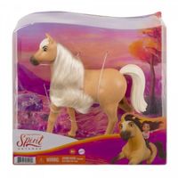 Spirit L`indomptable, figurine cheval sauvage, tête articulée et longue crinière blanche pour rejouer les scènes