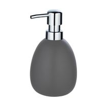 WENKO Distributeur De Savon Liquide Vetro Gris - 400ml - Verre Authentique - Style Rétro Pour Cuisine Ou Salle De Bain