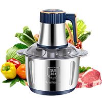 Hachoir à Viande Électrique 5L en Acier Inoxydable, 500W Mixeur Multifonction avec 3 Vitesses, 5 Lames Cyclone Robustes, Robot Culinaire pour Viande, Légumes, Noix et Aliments Bébé (Noir Hachoir à Viande Électrique 5L en Acier Inoxydable, 500W Mixeur Multifonction avec 3 Vitesses, 5 Lames Cyclone Robustes, Robot Culinaire pour Viande, Légumes, Noix et Aliments Bébé (Noir