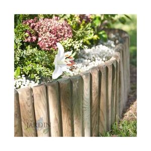 BORDURE Suinga - Bordure de Jardin Bois Clôture Flexible pour Jardin 40 x 5 x 200 cm, Pelouse, Paysage, Bordure a Planter Décorative  
