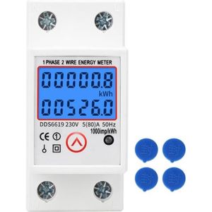 Wattmètre Prise,Compteur d'Énergie Numérique,Moniteur D'utilisation  D'électricité avec 7 Mode/l'écran LCD pour L'économie D'énergie - Cdiscount  Bricolage
