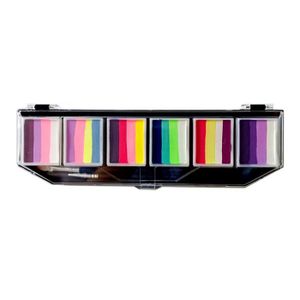 PALETTE DE MAQUILLAGE  matuv1-Pigment à base'eau mat, boîte arc en ciel de 6-10-12 couleurs, produits de maquillage, peinture'art co