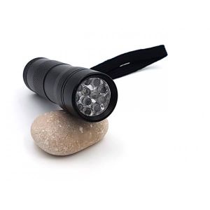 Portable 9 Lampe de Poche LED Ultra Violet Lampe Torche en Aluminium Lampe en Alliage pour activit/és en Plein air Rose Rouge