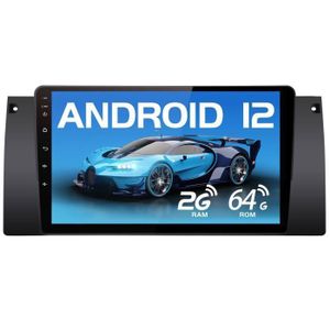GPS AUTO Autoradio Android 12 2Go+64Go JUNSUN pour BMW 5er E39 X5 M5 E53 - Carplay GPS WiFi USB SD Bluetooth Android Auto