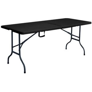 TABLE DE JARDIN  Table pliante noire 180 cm - Table d'appoint pliab