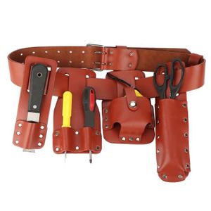 PORTE-OUTILS - ETUI SURENHAP Pochette à outils Pochette de ceinture à outils en cuir 5 en 1, outil d'échafaudage avec porte-outil pour auto etrier