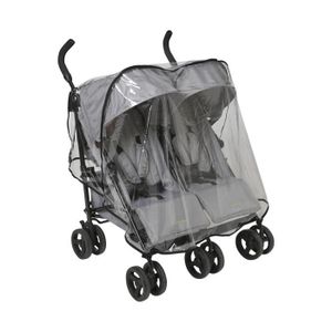 Housse de Pluie Universelle pour Poussette des Jumeaux Habillage Pluie pour  Poussette Double Housse Pluie Transparent de Pous [254] - Cdiscount  Puériculture & Eveil bébé