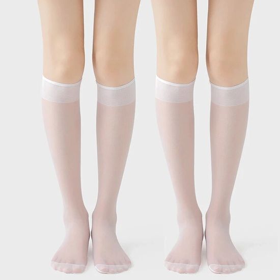 Lot De 12 Paires De Chaussettes Fines Transparentes Femme - Nylon Nude - Taille Unique - Renfort Bout, Usage Quotidien