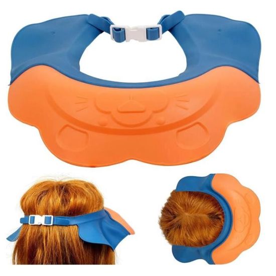 Chapeau de douche pour enfant,Casquette de Protection de Bain,Visière de Bain Réglable,Bonnet de