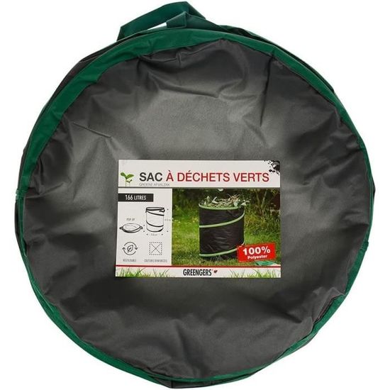 Lot De 3 Sacs à Déchets Verts Jardin 100L Pop-Up - Sacs Autoportants Avec Cordon De Serrage Pour Végétaux Et Feuilles