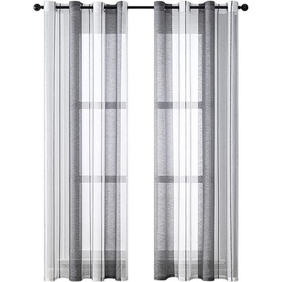 Lot De 2 Rideaux Filets Vintage Des Années 50-60 - Blanc, Dimensions 1.40m X 1.25m !