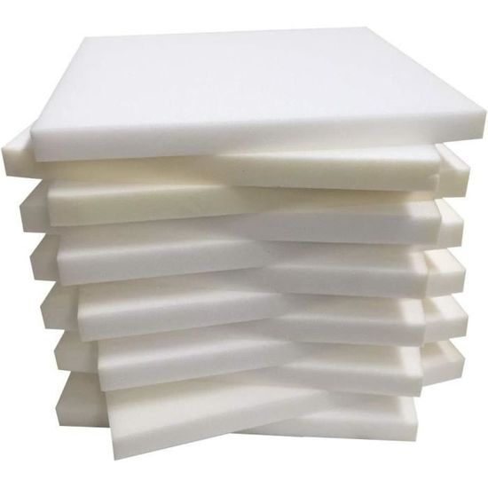 Feuille De Mousse Haute Densité Pour Rembourrage - Épaisseur 3 à 20 Cm, Taille Personnalisable, Pour Canapé, Chaise, Matelas