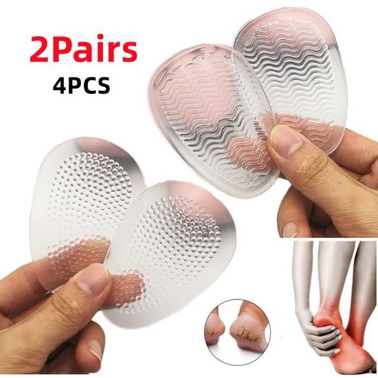 Tampons De Soutien Pour Talon En Gel De Silicone - 3 Paires Large (US 10-12 Homme / 11-13 Femme) - Neuf