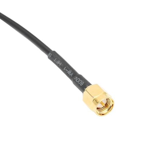 Antenne WiFi 6E Tri-Bande 5dBi - 2,4/5/6 GHz, SMA, 1,5m, Pour Carte Réseau Et Routeur