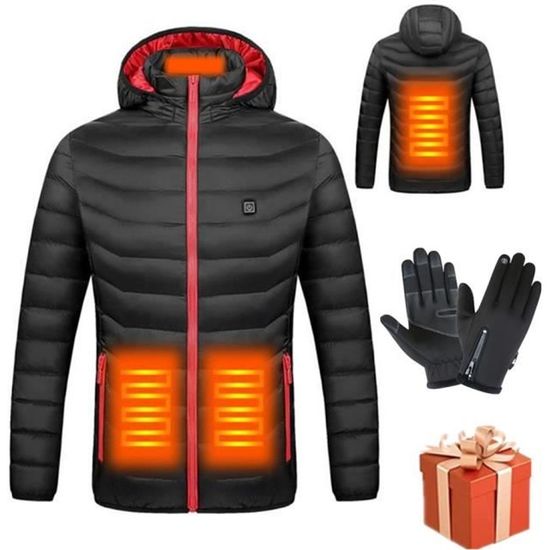 Femmes Usb Veste Chauffante Manches Longues Capuche Manteau Ski Randonnée  Vestes Hiver Thermique Vêtements Chauffage Coupe-Vent