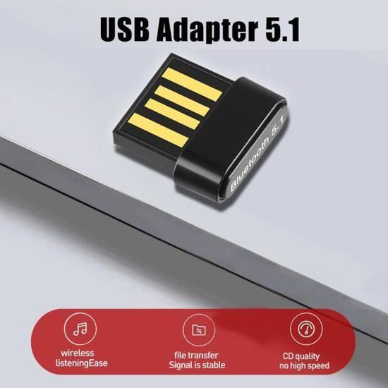 Adaptateur Bluetooth USB 5.1 Avec Câble Audio 3,5 Mm - Récepteur/émetteur Pour PC, TV, Chaîne Hi-fi - Microphone Intégré - Plug & Play