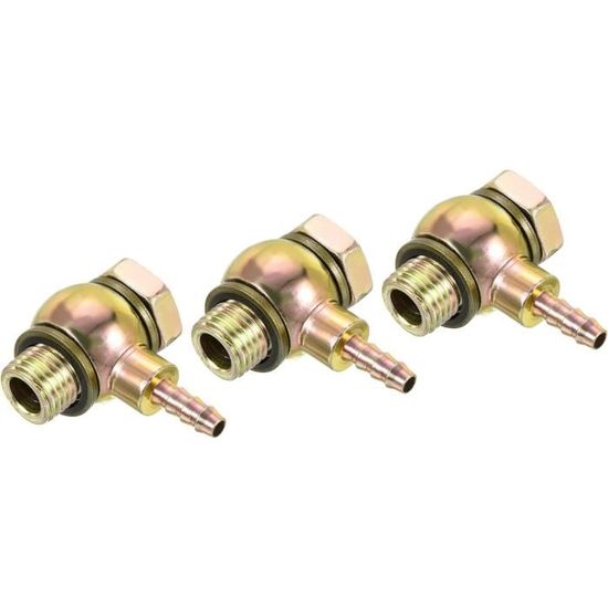 Adaptateur Carburant Mâle M14x1.5 Vers 6AN - Rondelle Incluse - Noir - Uxcell Neuf